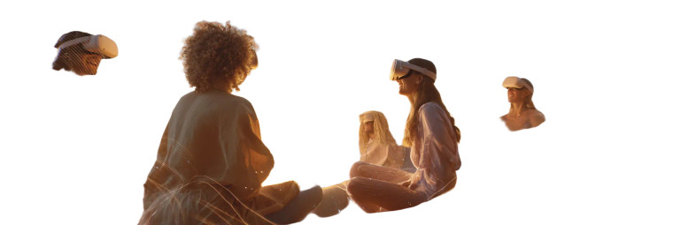 Vr Sunset Gathering Vinyl Car Decal Sticker – Waterproof & UV-Resistant 