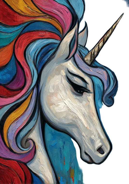 Majestic Unicorn Art Vinyl Car Decal Sticker – Waterproof & UV-Resistant 