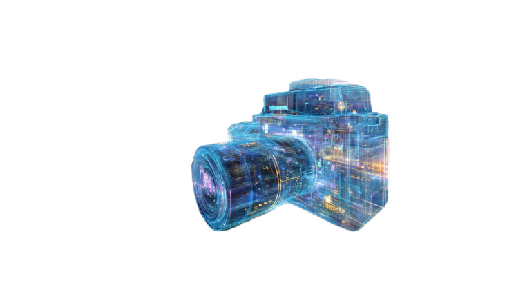 Futuristic Cyberpunk Camera Vinyl Car Decal Sticker – Waterproof & UV-Resistant 