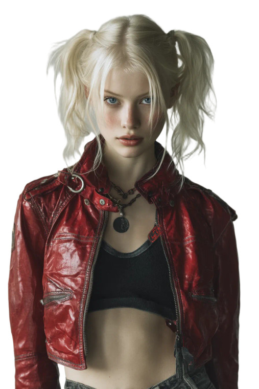 Punk Twintail Blonde Vinyl Car Decal Sticker – Waterproof & UV-Resistant 