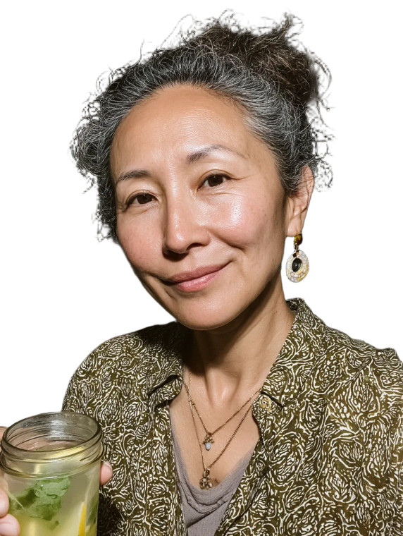 Asian Woman Drinking Vinyl Car Decal Sticker – Waterproof & UV-Resistant 