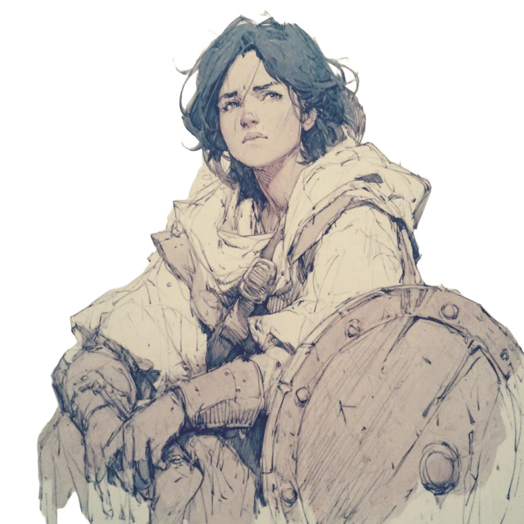 Medieval Warrior Sketch Vinyl Car Decal Sticker – Waterproof & UV-Resistant 