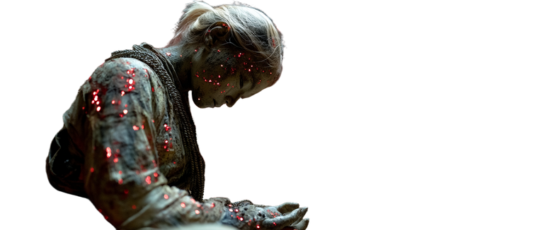 Chained Holographic Girl Vinyl Car Decal Sticker – Waterproof & UV-Resistant 