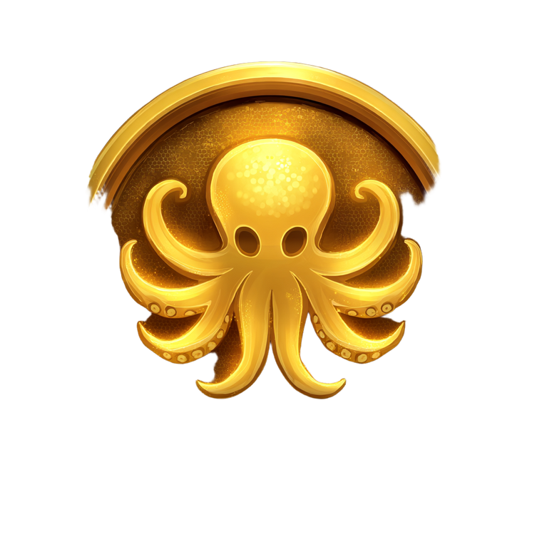 Golden Kraken Coin Vinyl Car Decal Sticker – Waterproof & UV-Resistant 