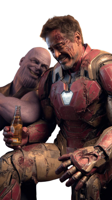 Iron Man & Thanos Vinyl Car Decal Sticker – Waterproof & UV-Resistant 