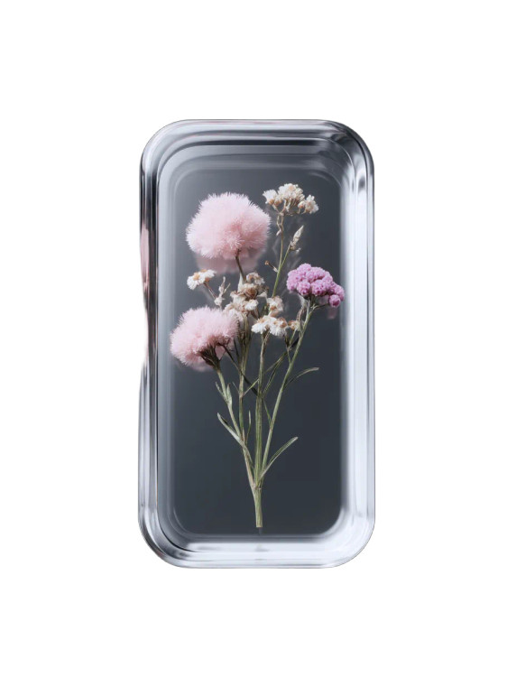 Glass Flower Frame Vinyl Car Decal Sticker – Waterproof & UV-Resistant 