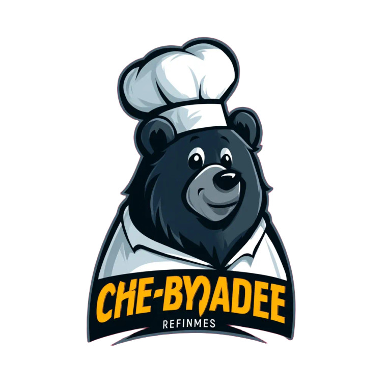 Chef Bear Logo Vinyl Car Decal Sticker – Waterproof & UV-Resistant 