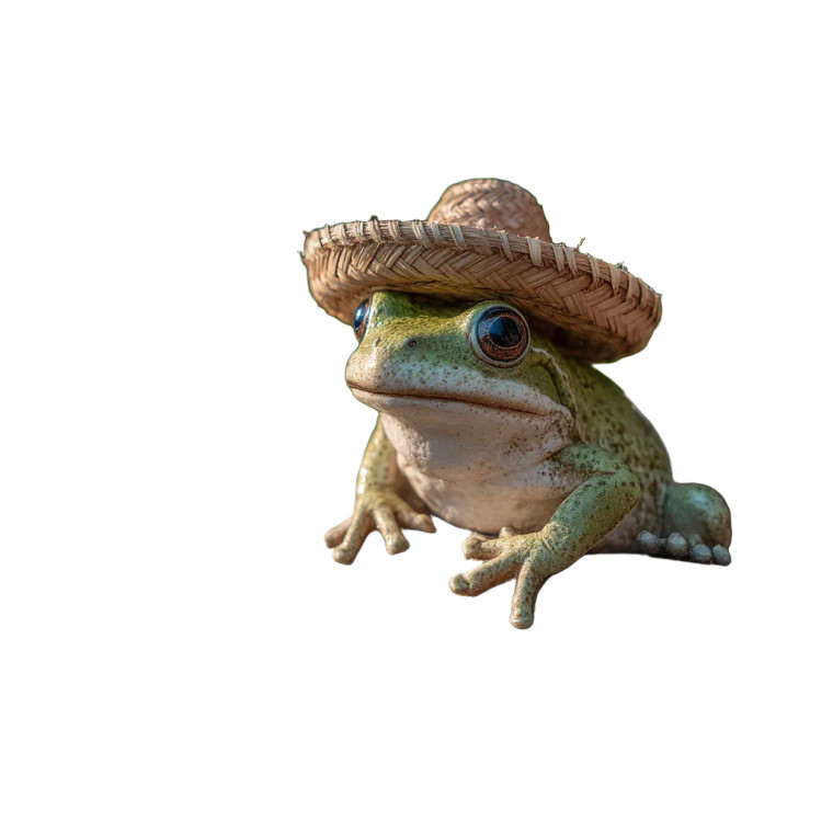 Sombrero Frog Vinyl Car Decal Sticker – Waterproof & UV-Resistant 