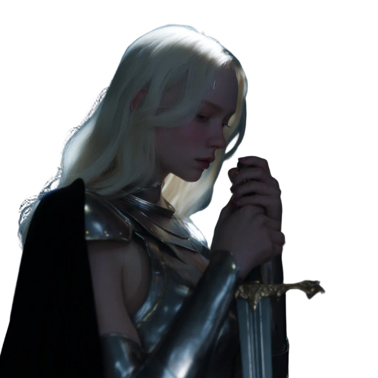 Armored Blonde Warrior V7 Vinyl Car Decal Sticker – Waterproof & UV-Resistant 