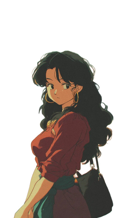 Sad Retro Woman Vinyl Car Decal Sticker – Waterproof & UV-Resistant 