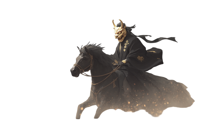 Gold Lion Samurai Vinyl Car Decal Sticker – Waterproof & UV-Resistant 