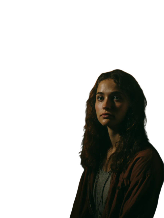 Pondering Woman With Jesus Vinyl Car Decal Sticker – Waterproof & UV-Resistant 