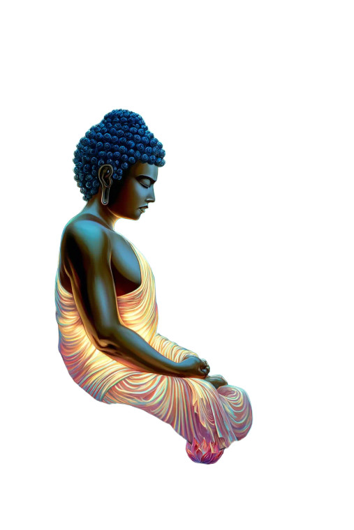 Meditating Siddhartha Vinyl Car Decal Sticker – Waterproof & UV-Resistant 