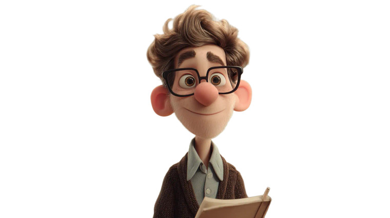 Pixar Teacher Character Vinyl Car Decal Sticker – Waterproof & UV-Resistant 