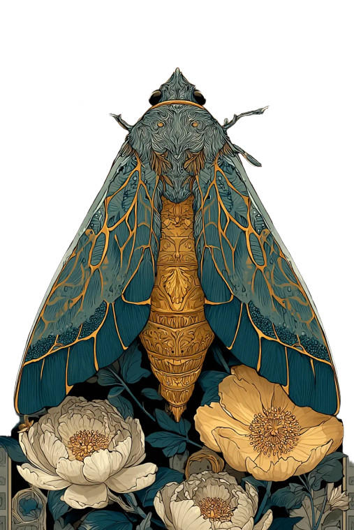 Glowing Firefly Illustration Vinyl Car Decal Sticker – Waterproof & UV-Resistant 