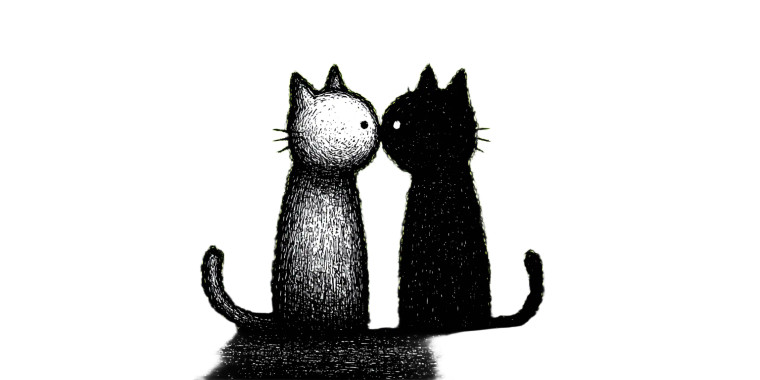 Kissing Cats Vinyl Car Decal Sticker – Waterproof & UV-Resistant 