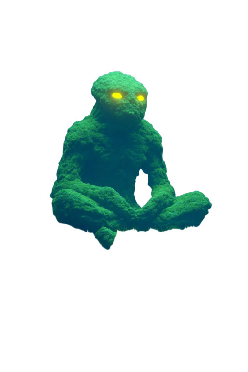 Mossy Forest Alien Vinyl Car Decal Sticker – Waterproof & UV-Resistant 