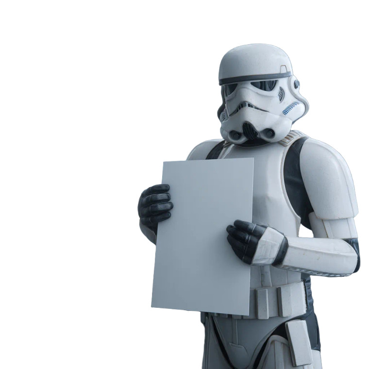 Stormtrooper Poster Mockup Vinyl Car Decal Sticker – Waterproof & UV-Resistant 