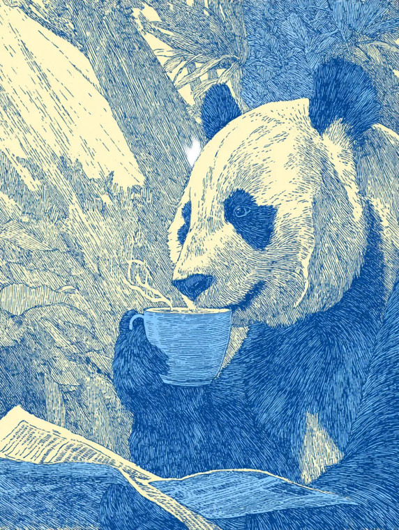 Happy Panda Stamp Vinyl Car Decal Sticker – Waterproof & UV-Resistant 