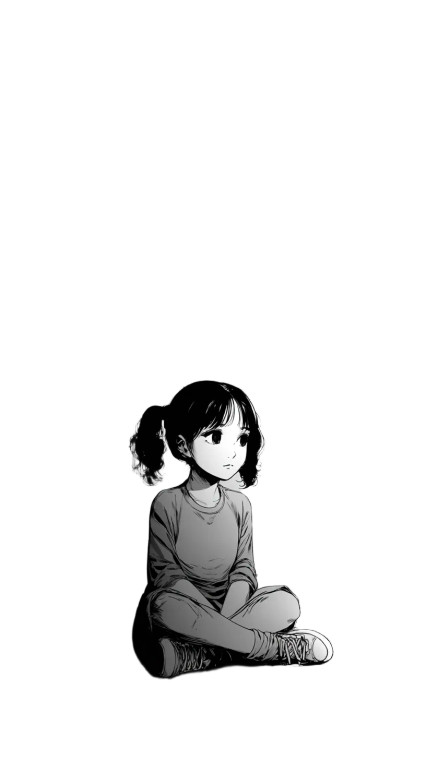 Eerie Pigtailed Girl Vinyl Car Decal Sticker – Waterproof & UV-Resistant 