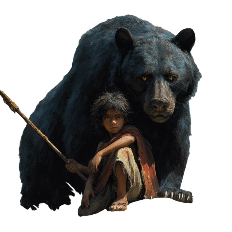 Mowgli With Companions Vinyl Car Decal Sticker – Waterproof & UV-Resistant 