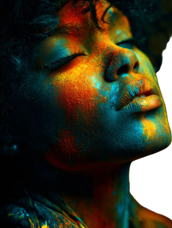 Colorful Portrait V2 Vinyl Car Decal Sticker – Waterproof & UV-Resistant 