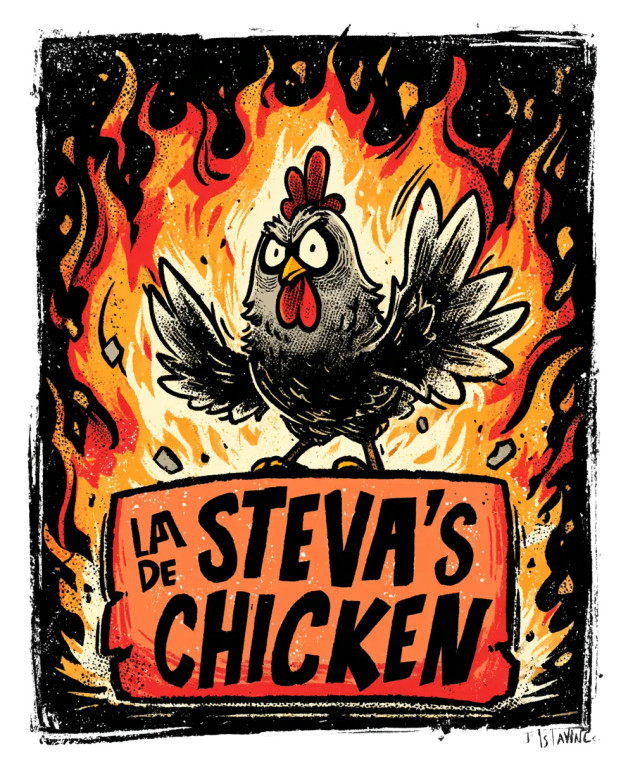 Steve'S Lava Chicken Vinyl Car Decal Sticker – Waterproof & UV-Resistant 