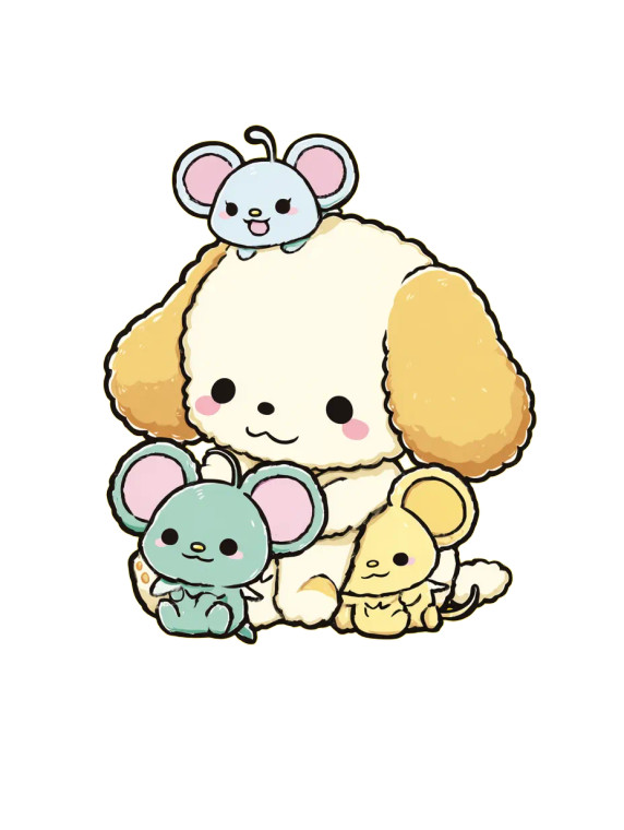 Kawaii Sanrio Dog Vinyl Car Decal Sticker – Waterproof & UV-Resistant 