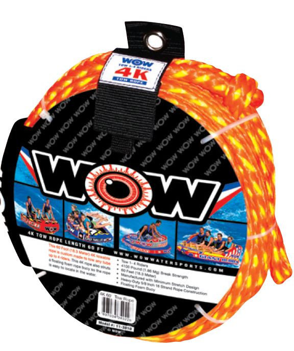 Extreme 4K Tube Tow Rope | Tow 1-4 Riders! 4100lb Strength | 60ft Heavy-Duty Design