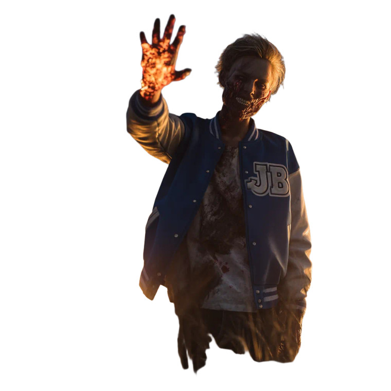 Fiery Zombie Teen Vinyl Car Decal Sticker – Waterproof & UV-Resistant 