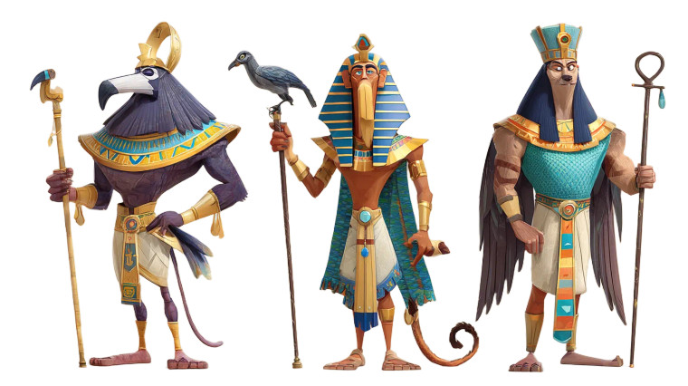 Egyptian Gods Pixar Vinyl Car Decal Sticker – Waterproof & UV-Resistant 