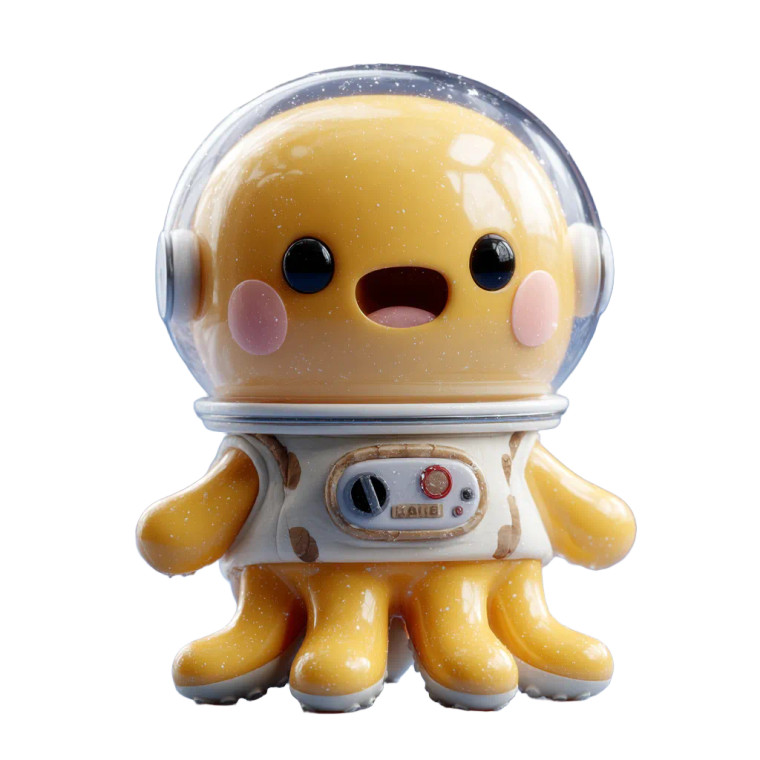Space Octopus Doll Vinyl Car Decal Sticker – Waterproof & UV-Resistant 