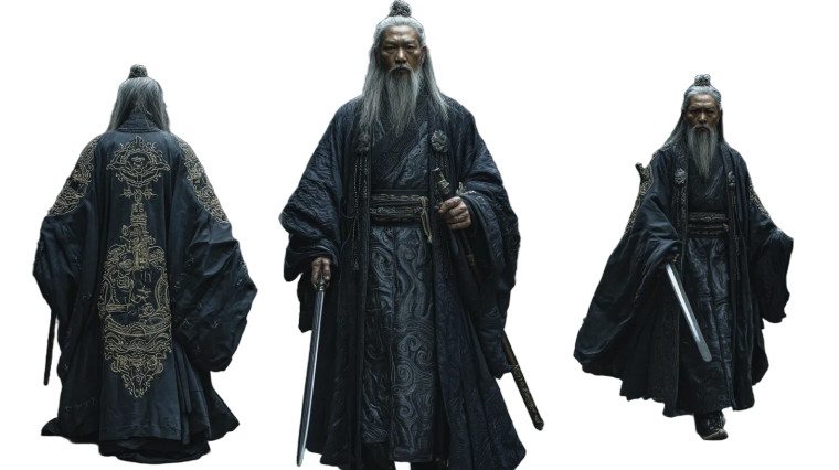 Ancient Sword Sage Vinyl Car Decal Sticker – Waterproof & UV-Resistant 