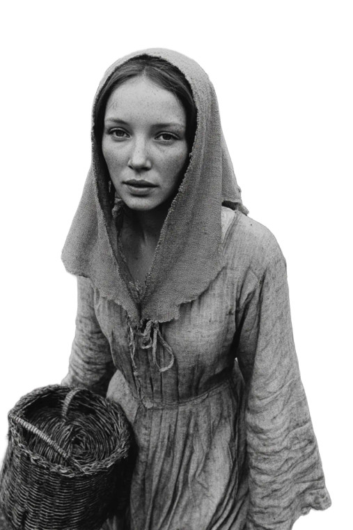 Medieval Peasant Woman V5 Vinyl Car Decal Sticker – Waterproof & UV-Resistant 