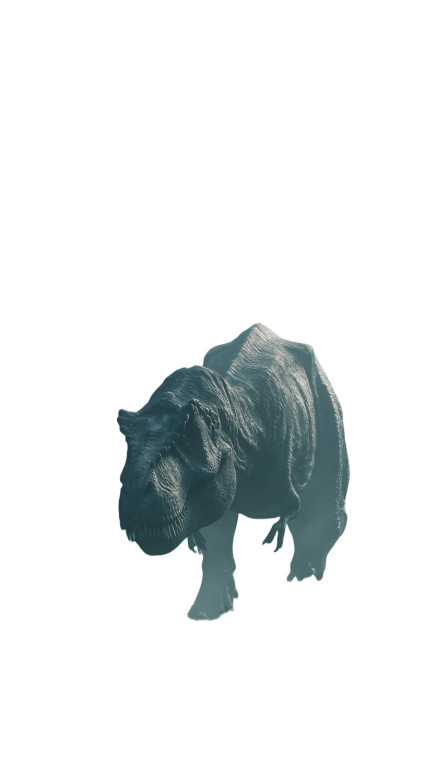 T-Rex In Mist Vinyl Car Decal Sticker – Waterproof & UV-Resistant 
