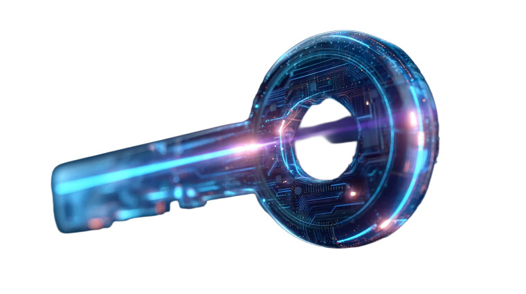 Holographic Neon Key Vinyl Car Decal Sticker – Waterproof & UV-Resistant 
