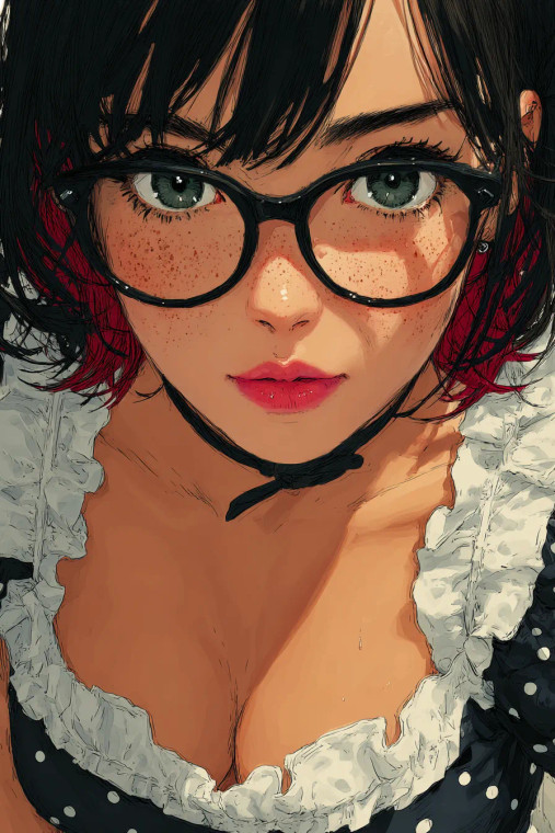 Anime French Maid Vinyl Car Decal Sticker – Waterproof & UV-Resistant 