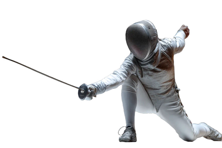 Fencer Lunging Vinyl Car Decal Sticker – Waterproof & UV-Resistant 