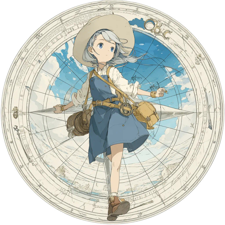 Compass Of Discovery Vinyl Car Decal Sticker – Waterproof & UV-Resistant 