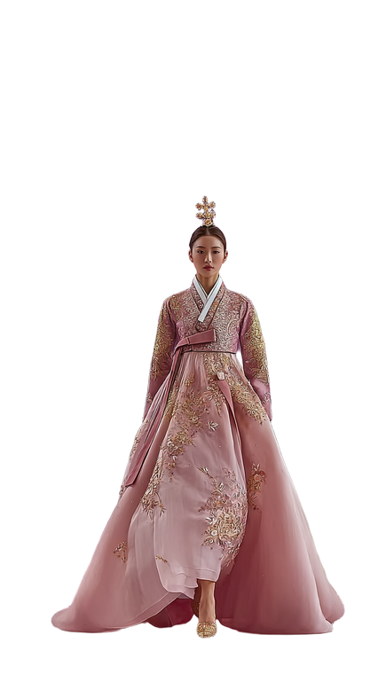 Elegant Hanbok Portrait V7 Vinyl Car Decal Sticker – Waterproof & UV-Resistant 