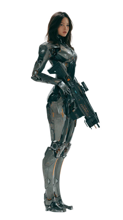 Futuristic Cyborg Warrior V3 Vinyl Car Decal Sticker – Waterproof & UV-Resistant 