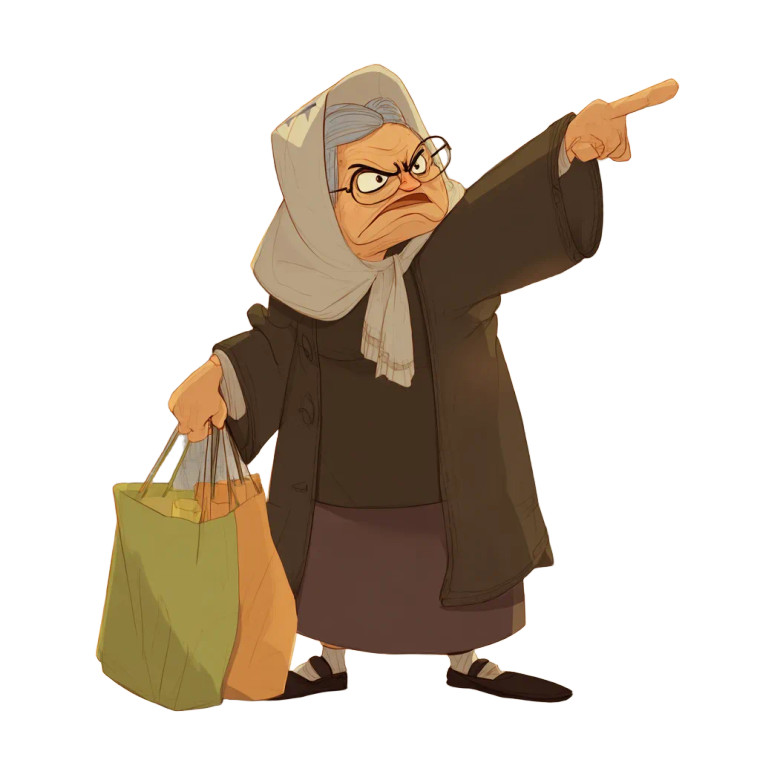 Granny Mid-Rant Vinyl Car Decal Sticker – Waterproof & UV-Resistant 