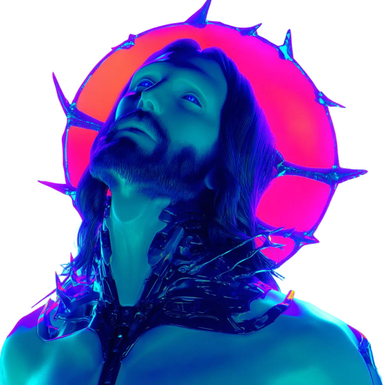 Biomechanical Jesus Vinyl Car Decal Sticker – Waterproof & UV-Resistant 