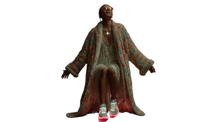 Neon Rain Runner Vinyl Car Decal Sticker – Waterproof & UV-Resistant 