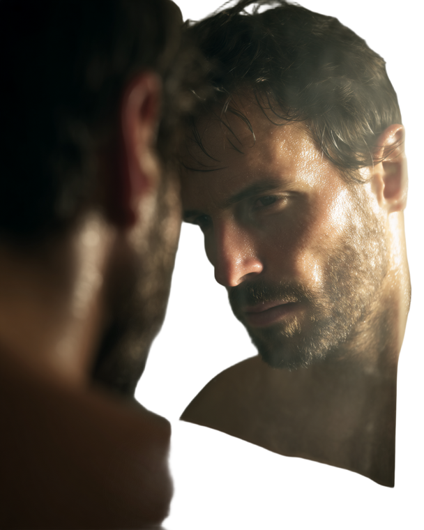 Sad Man Reflection Vinyl Car Decal Sticker – Waterproof & UV-Resistant 