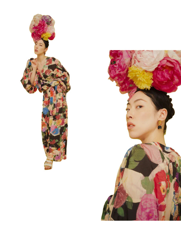 Floral Headpiece Model Vinyl Car Decal Sticker – Waterproof & UV-Resistant 