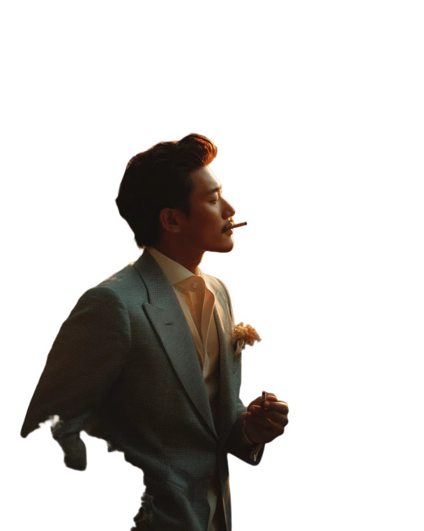 Korean Man Smoking Vinyl Car Decal Sticker – Waterproof & UV-Resistant 