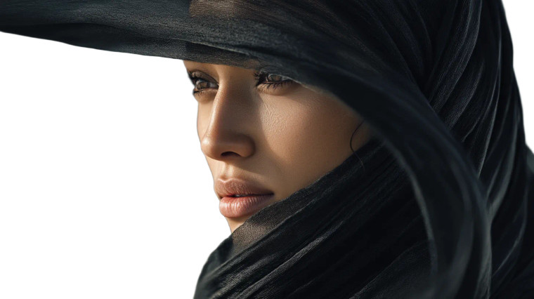 Arabic Woman Portrait Vinyl Car Decal Sticker – Waterproof & UV-Resistant 