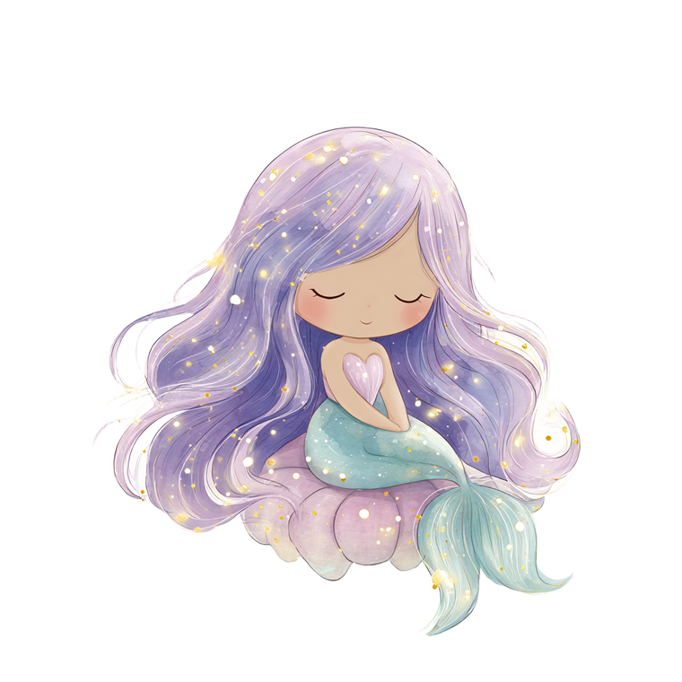 Delicate Mermaid V2 Vinyl Car Decal Sticker – Waterproof & UV-Resistant 