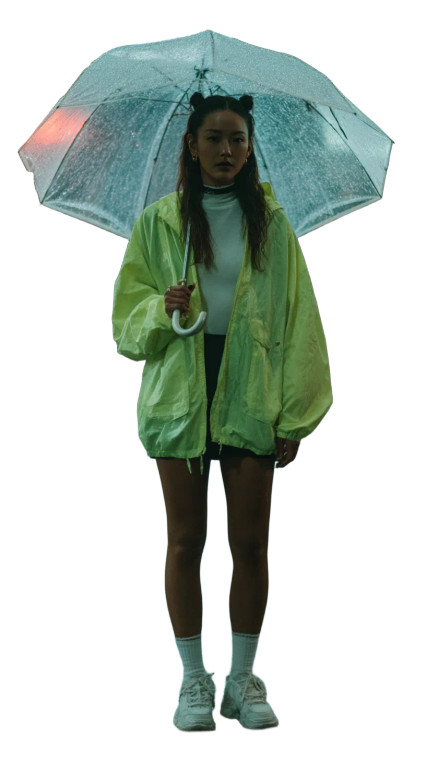 Neon Rain Model Vinyl Car Decal Sticker – Waterproof & UV-Resistant 